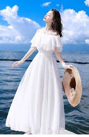 Váy maxi voan đi biển
